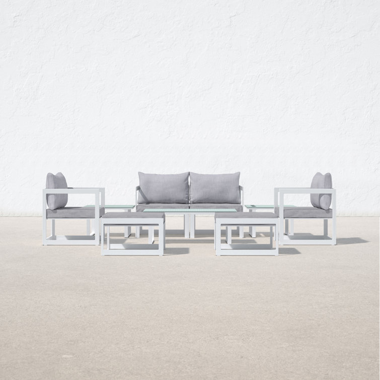 David Fortuna 9 Piece Outdoor Patio Sectional Sofa Set AllModern